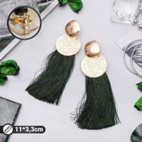 Серьги ассорти &laquo;Кисти&raquo; хинди, цвет зелёный в золоте, L кисти 8 см