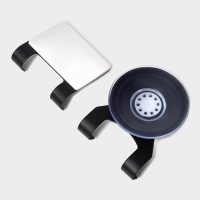 Водосгон из нержавеющей стали с комплектом держателей Raccoon, 25&times;16 см, цвет чёрный