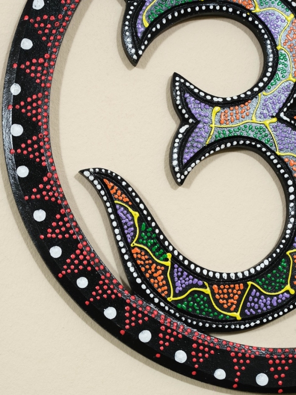 Панно резное МДФ Панно резное МДФ "ОМ Цветное", 30х30х0,6 см