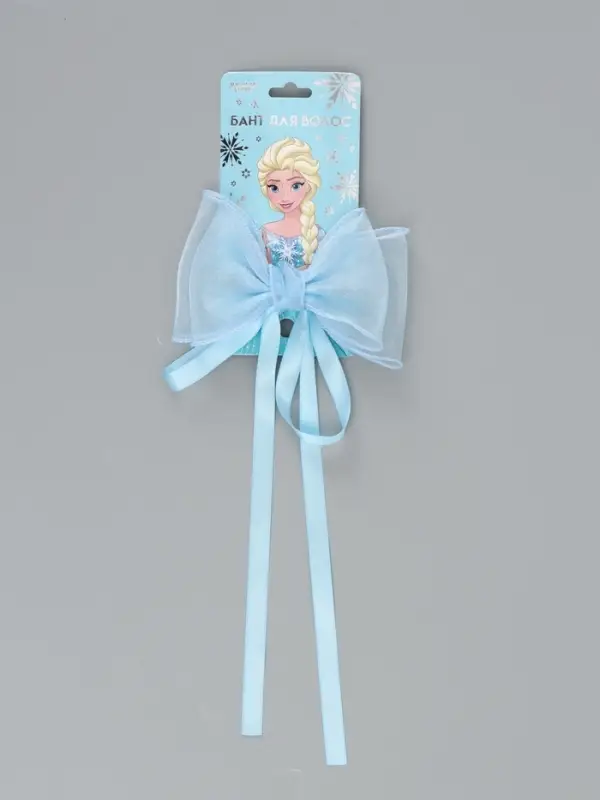 Бант для волос на заколке с лентами, голубой, Холодное сердце