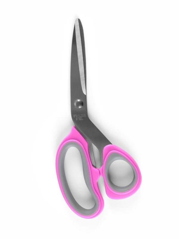 Ножницы портновские, скошенное лезвие, 8", 21 см, цвет МИКС