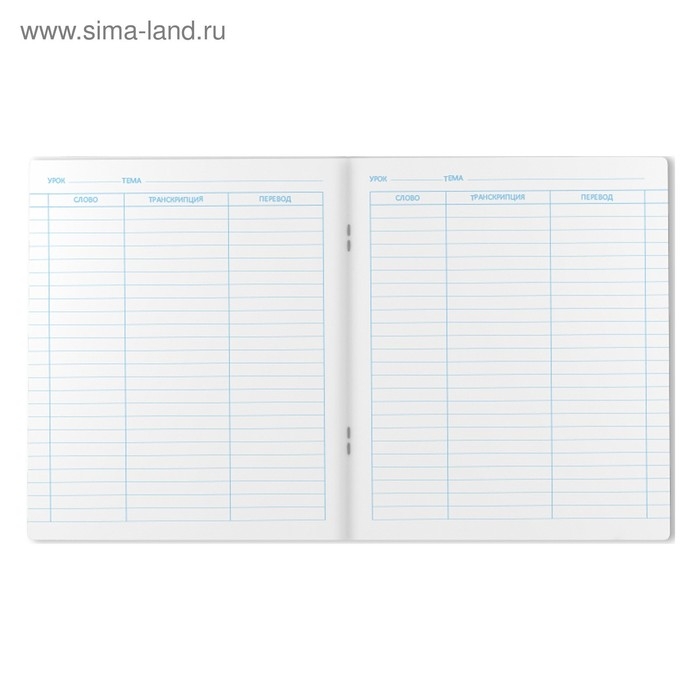 Тетрадь для записи иностранных слов, 48 листов в линейку, ErichKrause Hello, три столбца: слово, транскрипция, перевод, МИКС