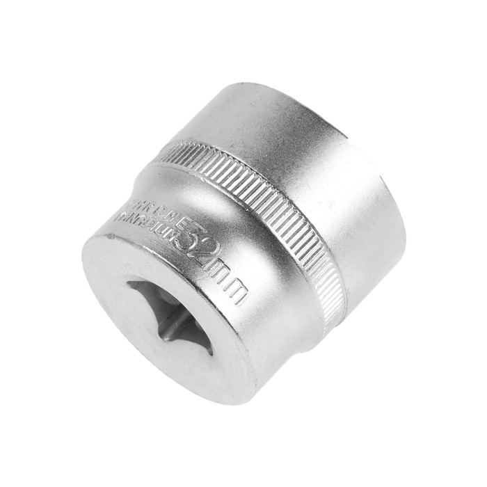 Головка торцевая шестигранная ТУНДРА, под квадрат 1/2", 32 мм, CrV