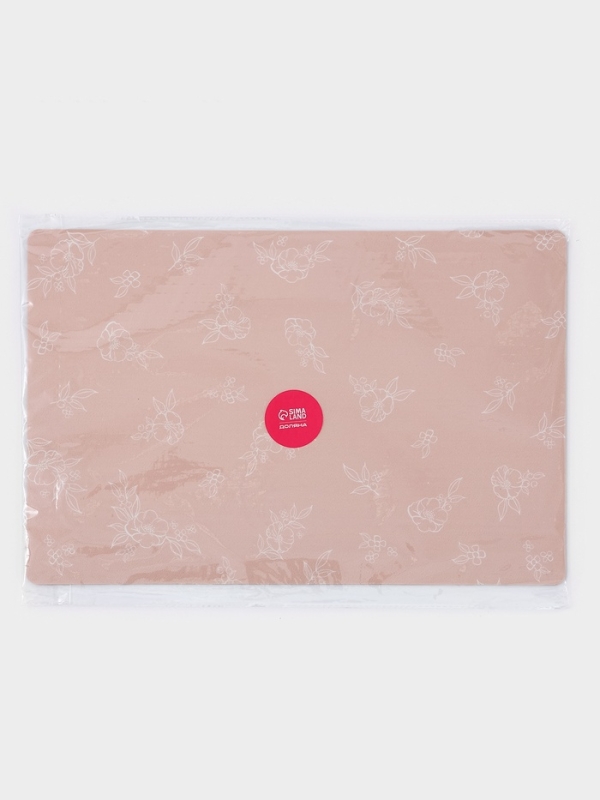 Коврик "Flowers" влаговпитывающий Доляна, 46х30,5 см, розовый