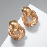 Серьги металл &laquo;Круги переплетение&raquo;, цвет золото