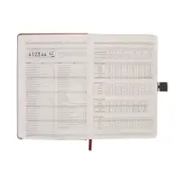 Ежедневник недатированный формат А5, с хлястиком, 80л, линия, пвх, Коричневый