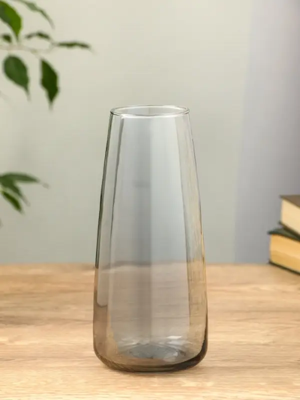 Ваза стекло настольная "Кэнди" 22х9х6,5 см, серый