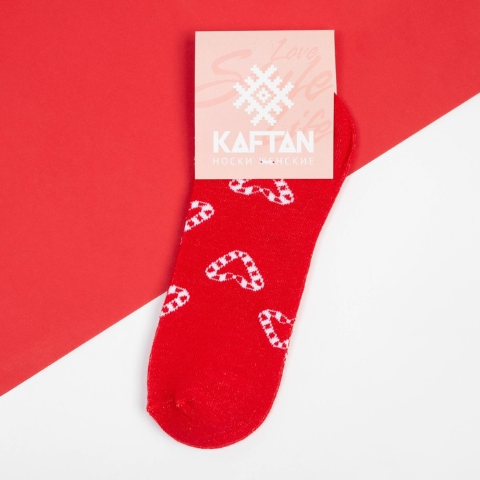 Носки новогодние женские KAFTAN "Сердечки" размер 36-39 (23-25 см)