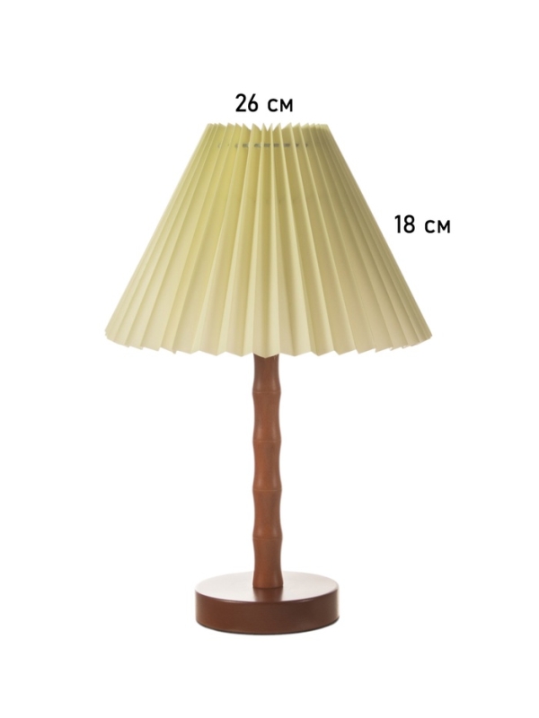 Лампа настольная BayerLux ЭКО "Бамбук" 1х40Вт Е27 коричневый/беж. 27х27х40см