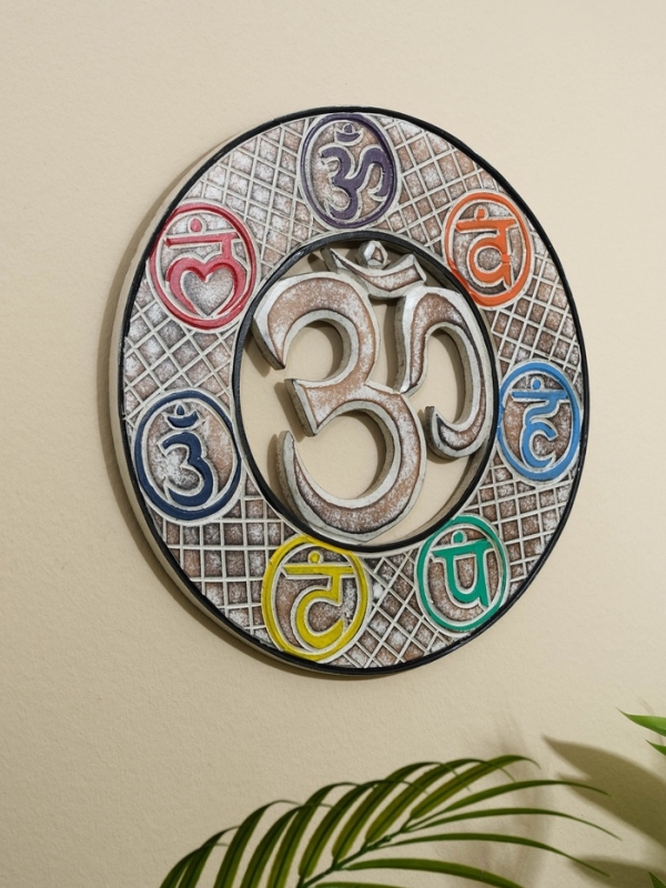 Панно резное МДФ Панно резное МДФ "Знак ОМ", 30х30х0,6 см