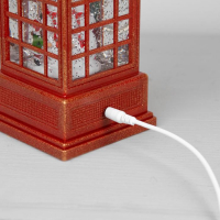 Светодиодная фигура &laquo;Девочка и снеговик&raquo; 9 &times; 20 &times; 8 см, пластик, батарейки ААх3 (не в комплекте), USB, свечение тёплое белое