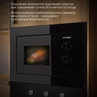 Микроволновая Печь HBW 2030 BG 20л. 1250Вт черный