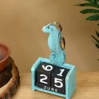 Календарь настольный "Морской конёк" дерево 11х5х19 см, цв. бирюзовый