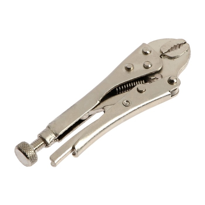 Зажим ручной ТУНДРА, полукруглый захват, с фиксатором, 105 мм