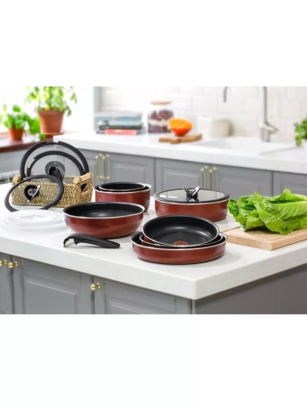 Набор посуды Ingenio Red 5 04175810, со съемной ручкой