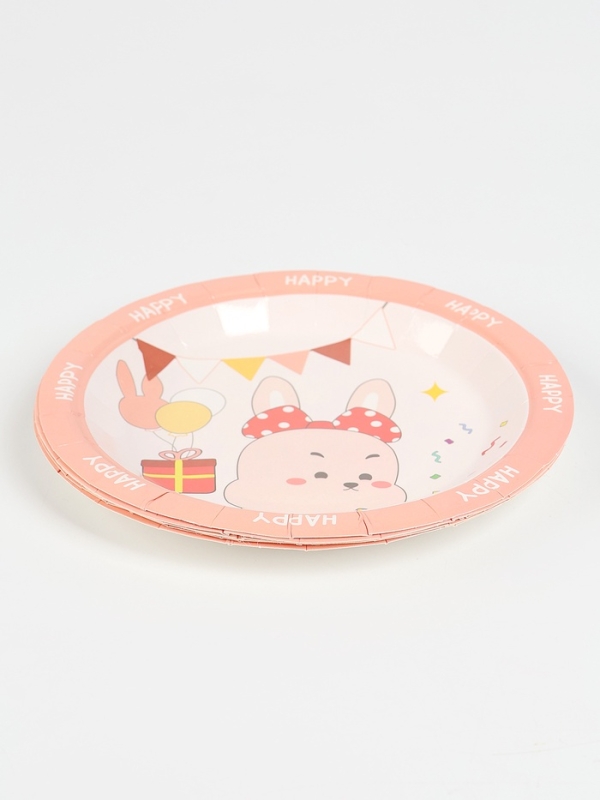 Набор бумажной посуды "Счастливый зайка", набор 12 шт.