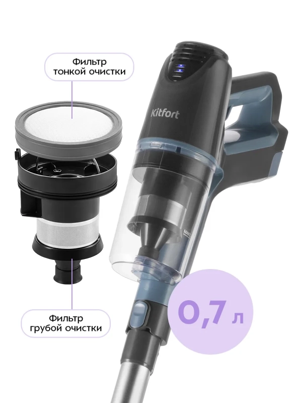 Пылесос для дома вертикальный беспроводной КТ-5355