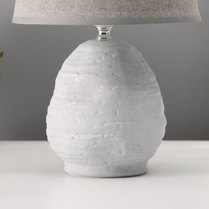 Настольная лампа с абажуром RISALUX &laquo;Аризона&raquo;, 1&times;40 Вт, Е27, серый, 20&times;20&times;32 см