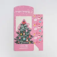 Коробка подарочная новогодняя складная &laquo;Розовые сладости&raquo;, 15 х 7 х 22 см, Новый год