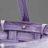 Корзина плетеная, D17 х 12 х 22 см, фиолетовая, бамбук Корзина плетеная, D17 х 12 х 22 см, фиолетовая, бамбук