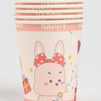 Набор бумажной посуды "Счастливый зайка", набор 12 шт. Набор бумажной посуды "Счастливый зайка", набор 12 шт.