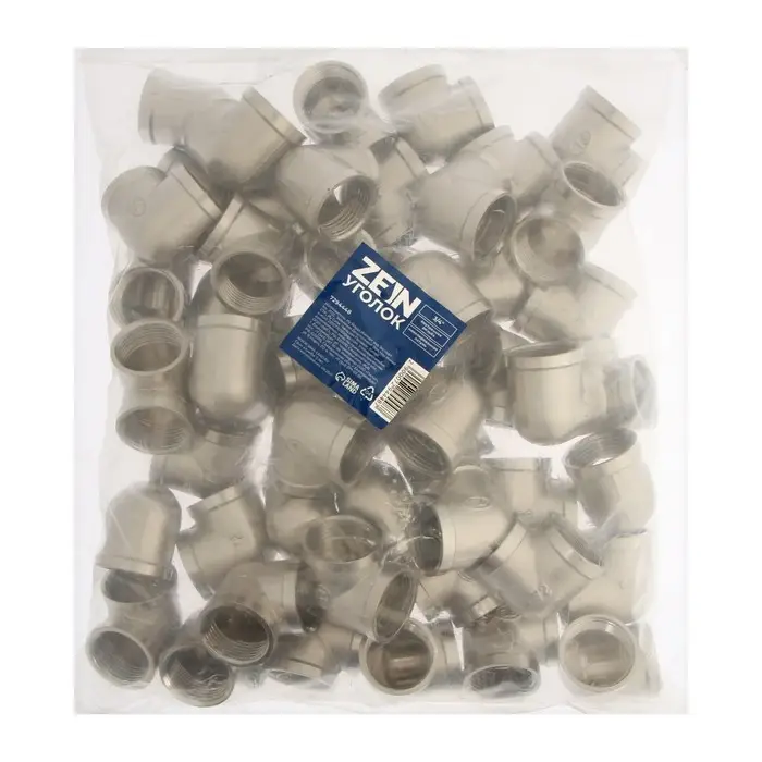 Угол ZEIN, 3/4", внутренняя резьба, никелированная латунь