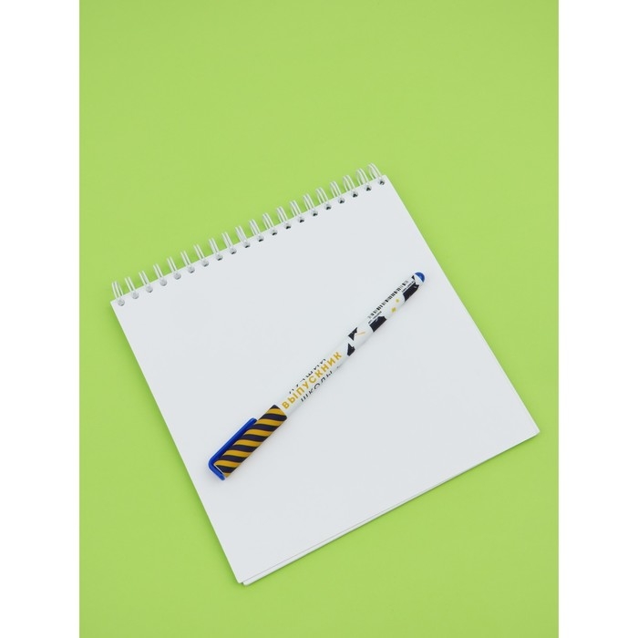 Набор пластиковых ручек "Лучший выпускник школы", синяя паста 0.7 мм, 4 шт