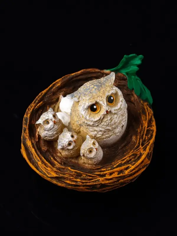 Фигура "Совушки в гнезде" 7.5х10х9.2 см