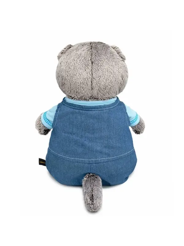 Мягкая игрушка "Кот Басик в комбинезоне "Деним", 22 см Ks22-296