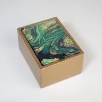 Коробка подарочная складная, упаковка, &laquo;Малахит&raquo;, 20 х 15 х 10 см