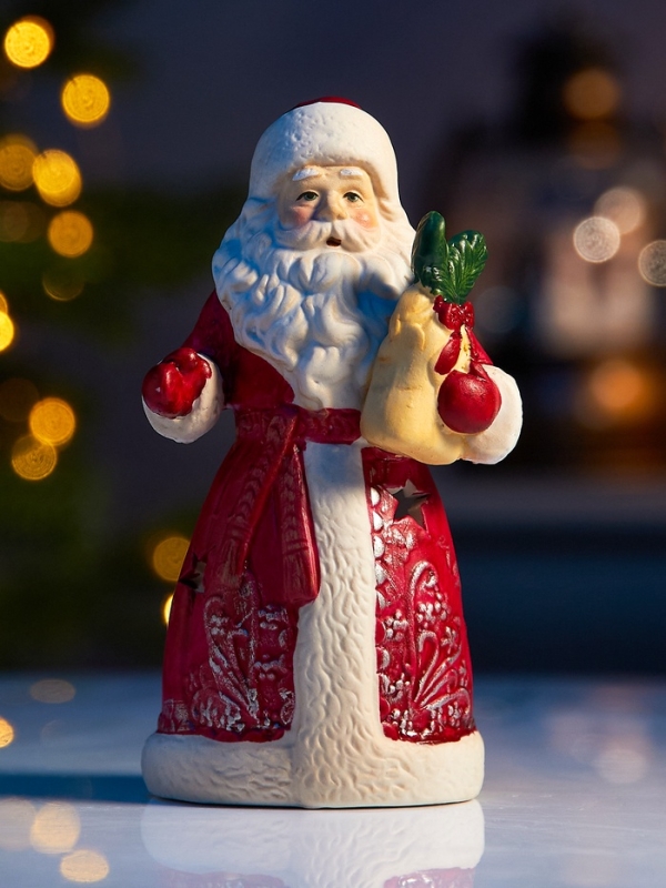 Светодиодная фигура "Дед Мороз" 13.2х7.1х6, 1 LED, LR44x3(в компл.), Т/БЕЛЫЙ