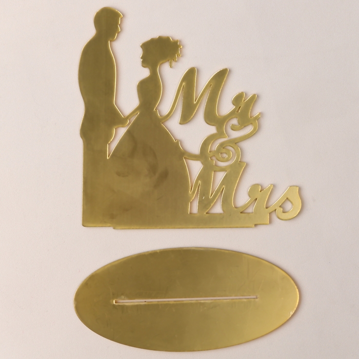 Топпер &laquo;Mr&Mrs&raquo;, цвет золото