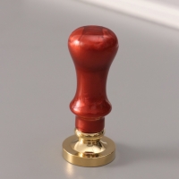 Печать для сургуча с пластиковой ручкой "Рамка круглая фигурный край" 6,3х2,5х2,5 см