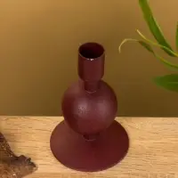 Подсвечник на 1 свечу "Сливовый" с 1 сферой 7,5х7,5х11,5 см