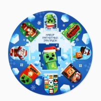 Закладки магнитные 8 шт на подложке "Пиксели"