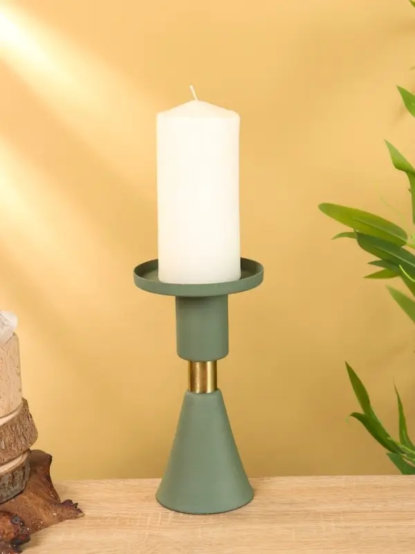 Подсвечник на 1 свечу текстурный "Болотный" 10,5х10,5х19,5 см