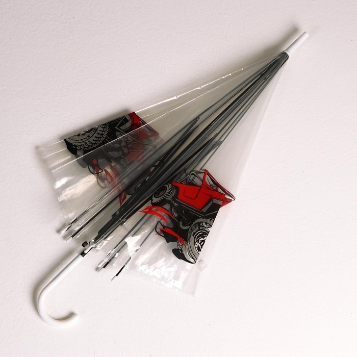 Зонт детский «Внедорожник» полуавтомат прозрачный, d=90см Зонт детский «Внедорожник» полуавтомат прозрачный, d=90см