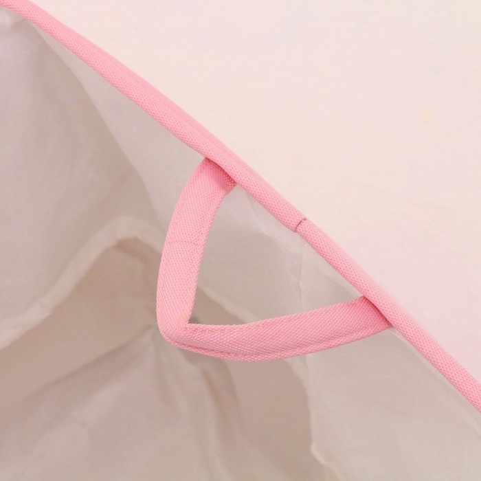 Корзина для хранения игрушкек с затяжкой на веревке, 40 х 50 х 48 см, розовая Корзина для хранения игрушкек с затяжкой на веревке, 40 х 50 х 48 см, розовая