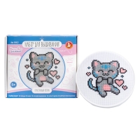 Набор для творчества. Вышивка "Счастливый котик" (с пяльцами) 05622