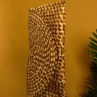 Сумка клатч плетёная из пальмового листа, 28&times;16&times;2 см, золотистая