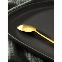 Ложка чайная из нержавеющей стали Magistro &laquo;Оску базис&raquo;, длина 15 см, цвет золотой