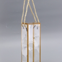 Коробка из PET с ручками, золотая, 7 х 7 х 21 см Коробка из PET с ручками, золотая, 7 х 7 х 21 см