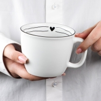 Кружка керамическая &laquo;С любовью&raquo;, 400 мл, цвет белый