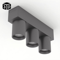 Светильник трековый ULTRA "Три бочонка" LED 6Вт 3000K-5700К CRI90 черный 12,2х2,6х5,5см Светильник трековый ULTRA "Три бочонка" LED 6Вт 3000K-5700К CRI90 черный 12,2х2,6х5,5см