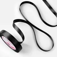 Лента атласная, 12 мм &times; 23 &plusmn; 1 м, цвет чёрный №39