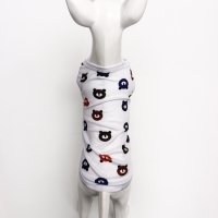 Футболка для животных "Мишка", XL (ДС 38, ОГ 50 см), белая