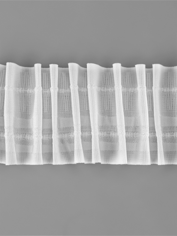 Шторная лента 60мм&times;50&plusmn;1м фиксированная сборка матовая 2 шнура