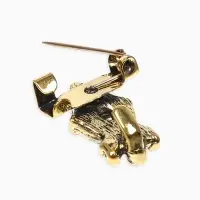 Зажим для кардигана "Ажур", х, цвет коричневый в чернёном золоте