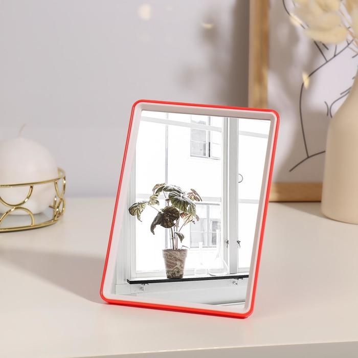 Зеркало настольное, на подставке, зеркальная поверхность 10,5 × 15,5 см, цвет МИКС Зеркало настольное, на подставке, зеркальная поверхность 10,5 × 15,5 см, цвет МИКС