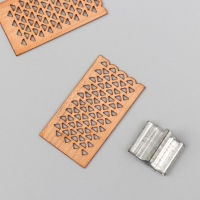 Фитиль для свечи дерево с металлическим держателем широкий набор 2 шт 2х3,6 см